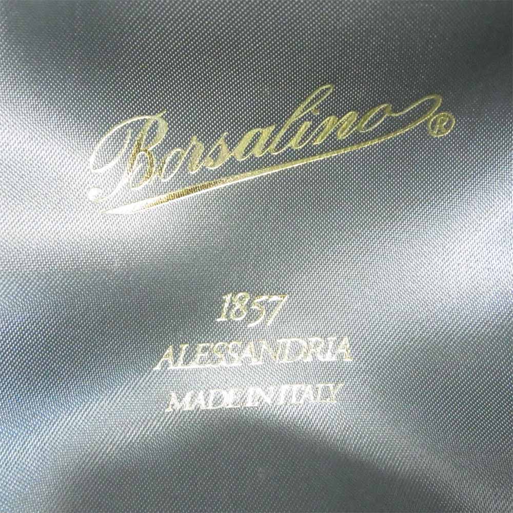 ボルサリーノ ALESSANDRIA アレッサンドリア ファーフェルト ハット ネイビー ネイビー系 57【新古品】【未使用】【中古】
