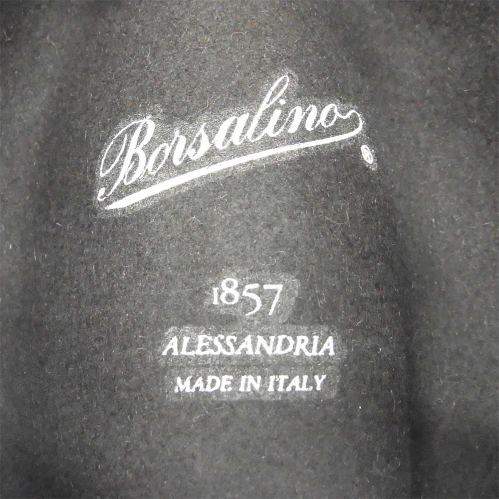 ボルサリーノ 390054 ALESSANDRIA アレッサンドリア ラザート 中折れ ハット ブラウン ブラウン系 59【新古品】【未使用】【中古】