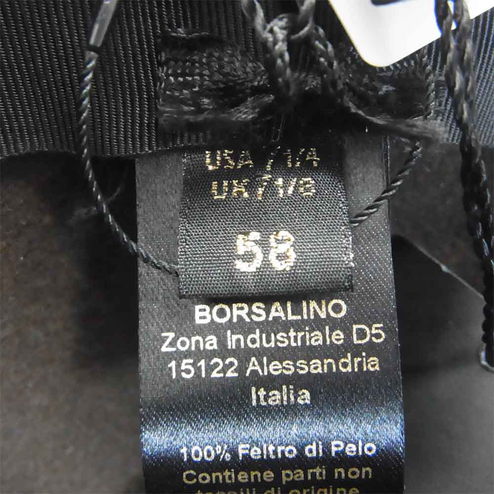 ボルサリーノ 390060 ALESSANDRIA アレッサンドリア ラザート サファリ ブラウン ブラウン系 58【新古品】【未使用】【中古】