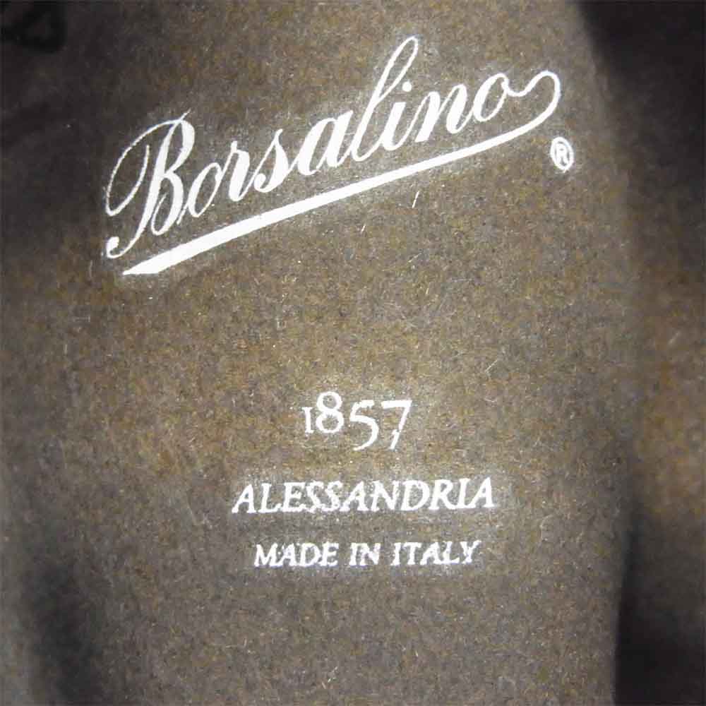 ボルサリーノ 390060 ALESSANDRIA アレッサンドリア ラザート サファリ ブラウン ブラウン系 58【新古品】【未使用】【中古】