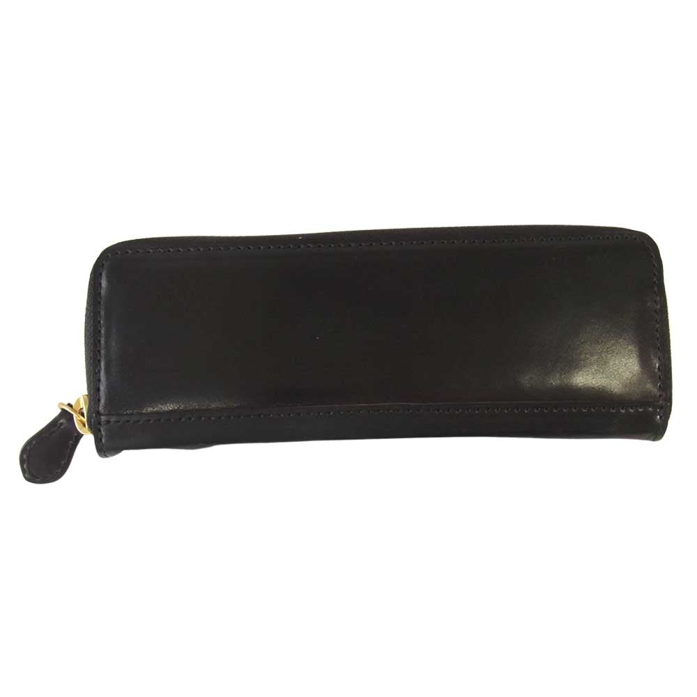 FS712 Shell Cordovan Pencil case シェルコードバン ペンケース ブラック系【極上美品】【中古】