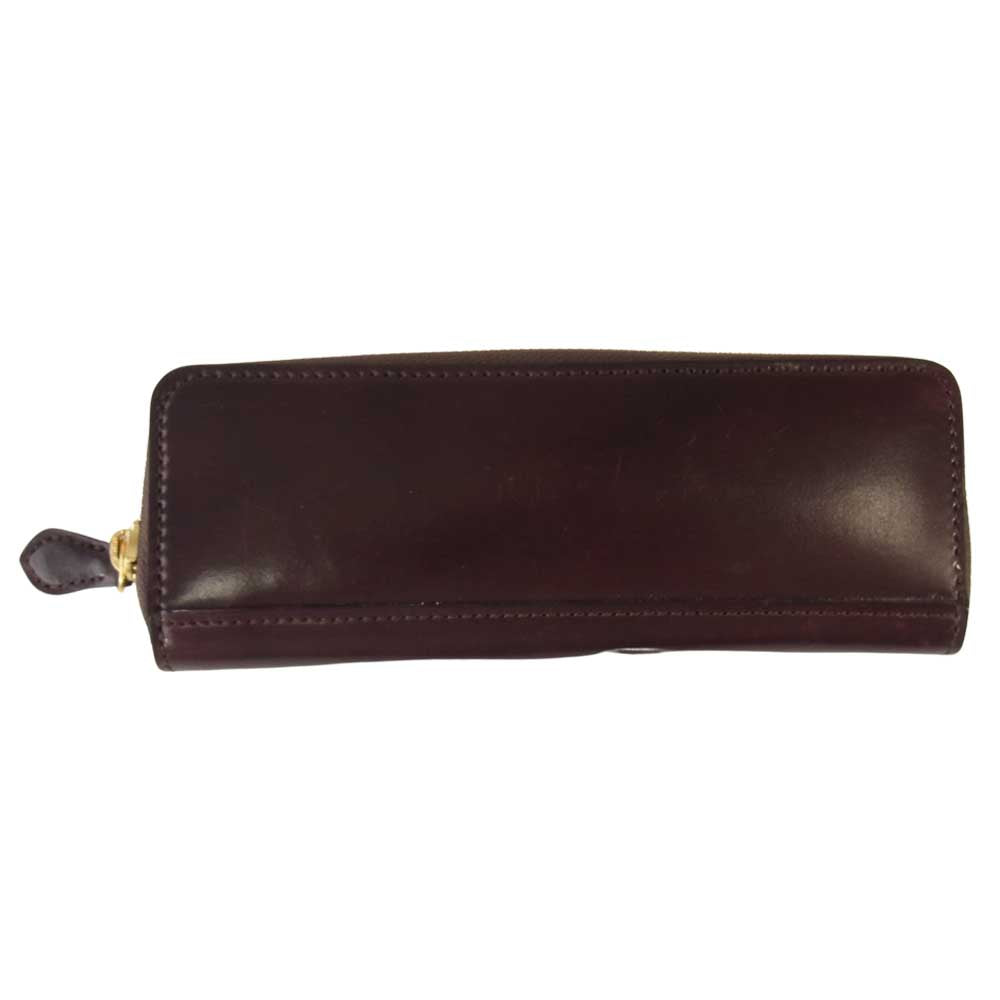 FS712 Shell Cordovan Pencil case シェルコードバン ペンケース ブラウン系【極上美品】【中古】