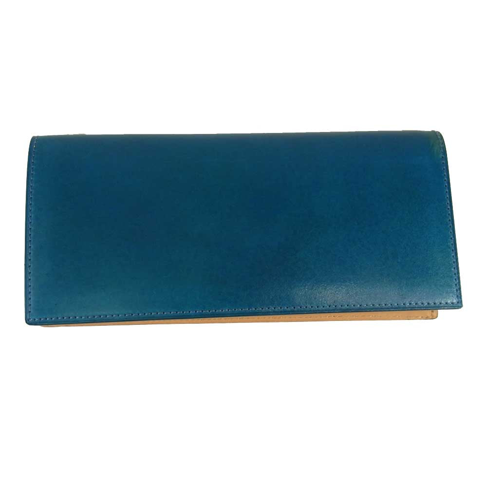 フラソリティ ルボナー FM701 water Oil Cordovan Long Wallet 水染 オイルコードバン 長札入れ ブルー系【極上美品】【中古】