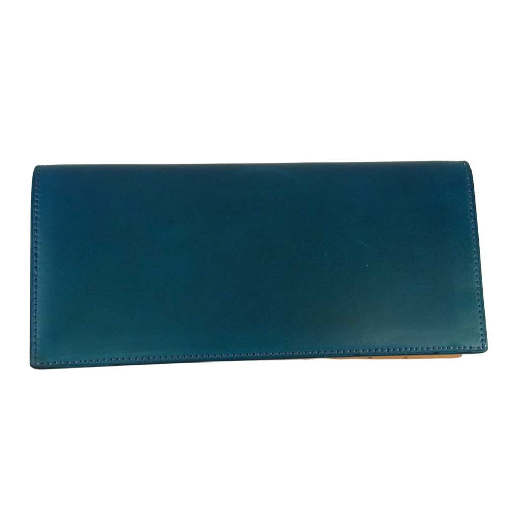 フラソリティ ルボナー FM701 water Oil Cordovan Long Wallet 水染 オイルコードバン 長札入れ ブルー系【極上美品】【中古】