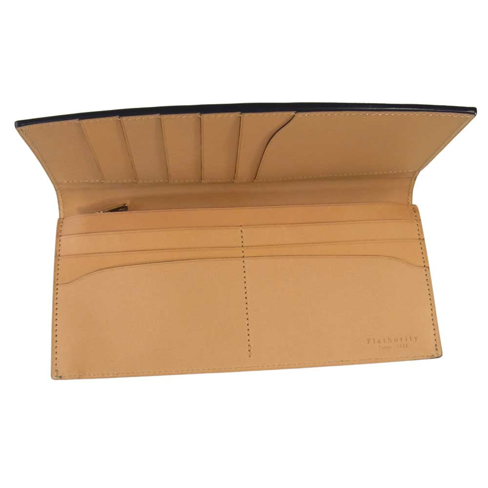 フラソリティ ルボナー FM701 water Oil Cordovan Long Wallet 水染 オイルコードバン 長札入れ ブルー系【極上美品】【中古】