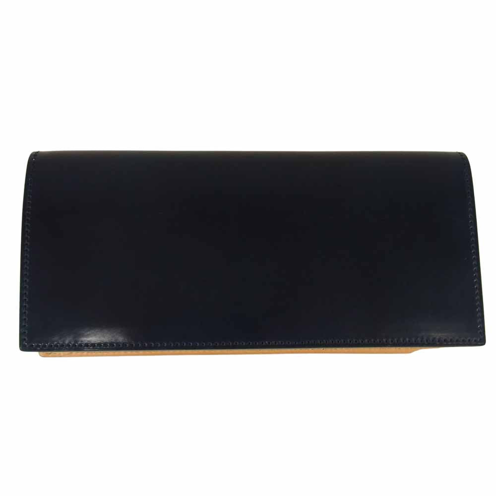 フラソリティ ルボナー FS701 Shell Cordovan Long Wallet シェルコードバン ロングウォレット 長財布 ネイビー系【極上美品】【中古】