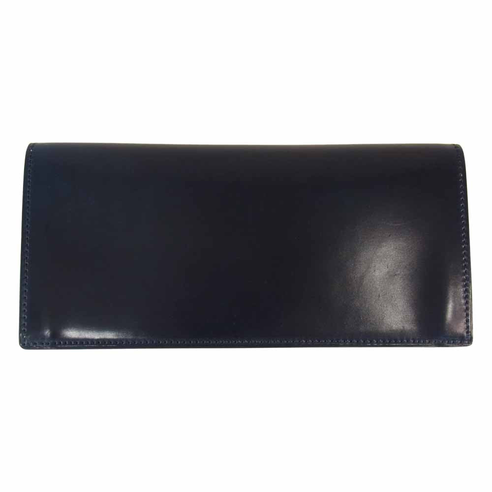 フラソリティ ルボナー FS701 Shell Cordovan Long Wallet シェルコードバン ロングウォレット 長財布 ネイビー系【極上美品】【中古】