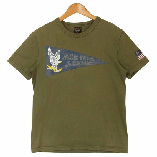 The REAL McCOY'S ザリアルマッコイズ MC11009 MILITARY Tee AIR FORCE ACADEMY クルーネック 半袖 Tシャツ カーキ系 36【中古】