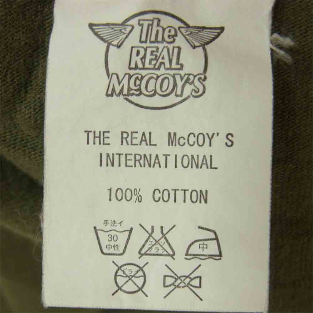 The REAL McCOY'S ザリアルマッコイズ MC11009 MILITARY Tee AIR FORCE ACADEMY クルーネック 半袖 Tシャツ カーキ系 36【中古】