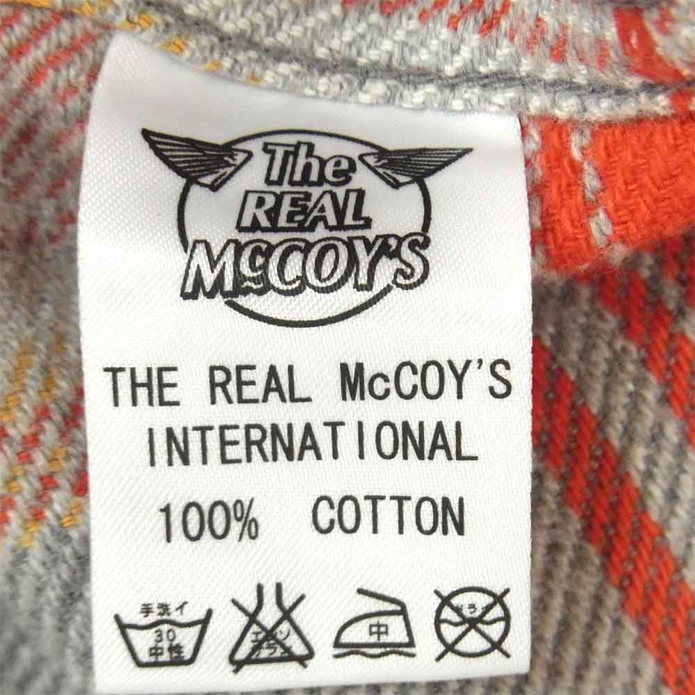 The REAL McCOY'S ザリアルマッコイズ JOE MCCOY 8HOUR UNION ジョーマッコイ ヘビーネル チェック 長袖 ワーク シャツ レッド系 グレー系 14【中古】