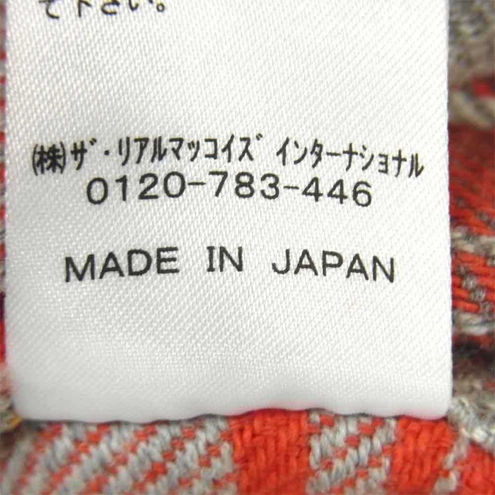 The REAL McCOY'S ザリアルマッコイズ JOE MCCOY 8HOUR UNION ジョーマッコイ ヘビーネル チェック 長袖 ワーク シャツ レッド系 グレー系 14【中古】