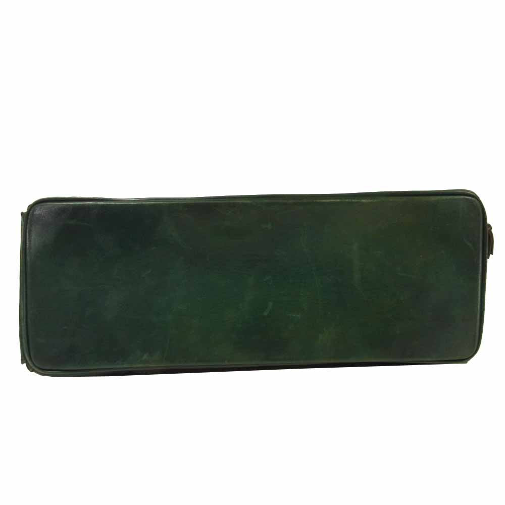 ユハク Earth アースシリーズ  レザー トートバッグ モスグリーン系【中古】