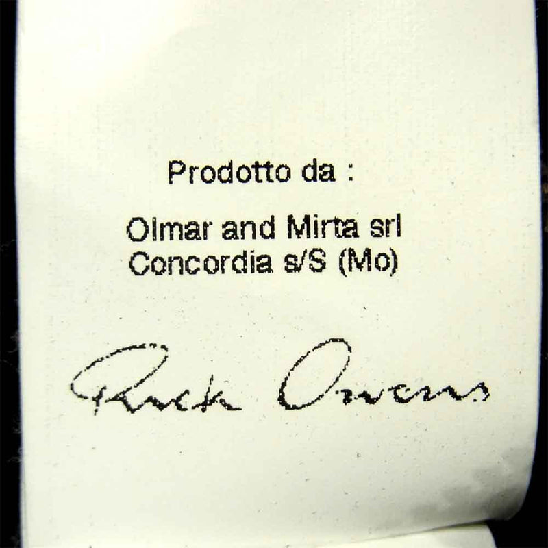 Rick Owens リックオウエンス 国内正規品 ラムスキン ハイネック レザー ジャケット イタリア製 ブラック系 XS【中古】