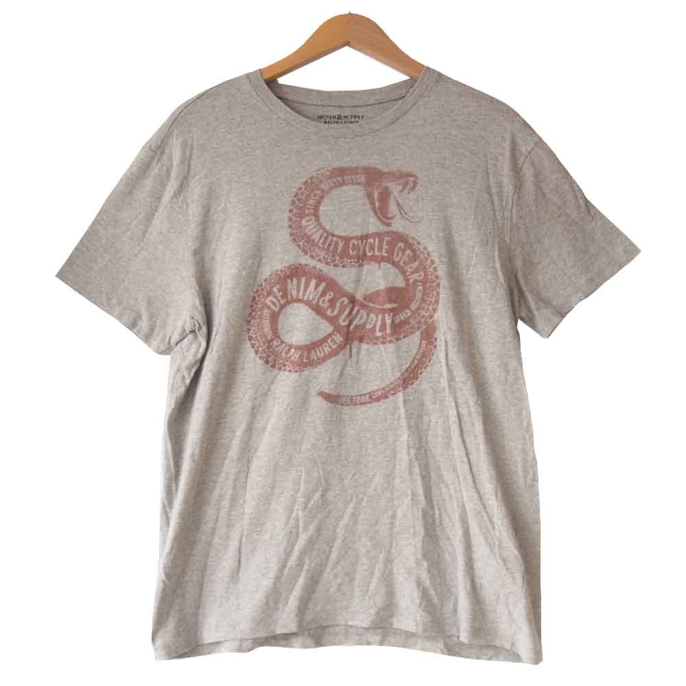 RALPH LAUREN ラルフローレン DENIM & SUPPLY デニム & サプライ スネーク Tシャツ グレー系 L【中古】