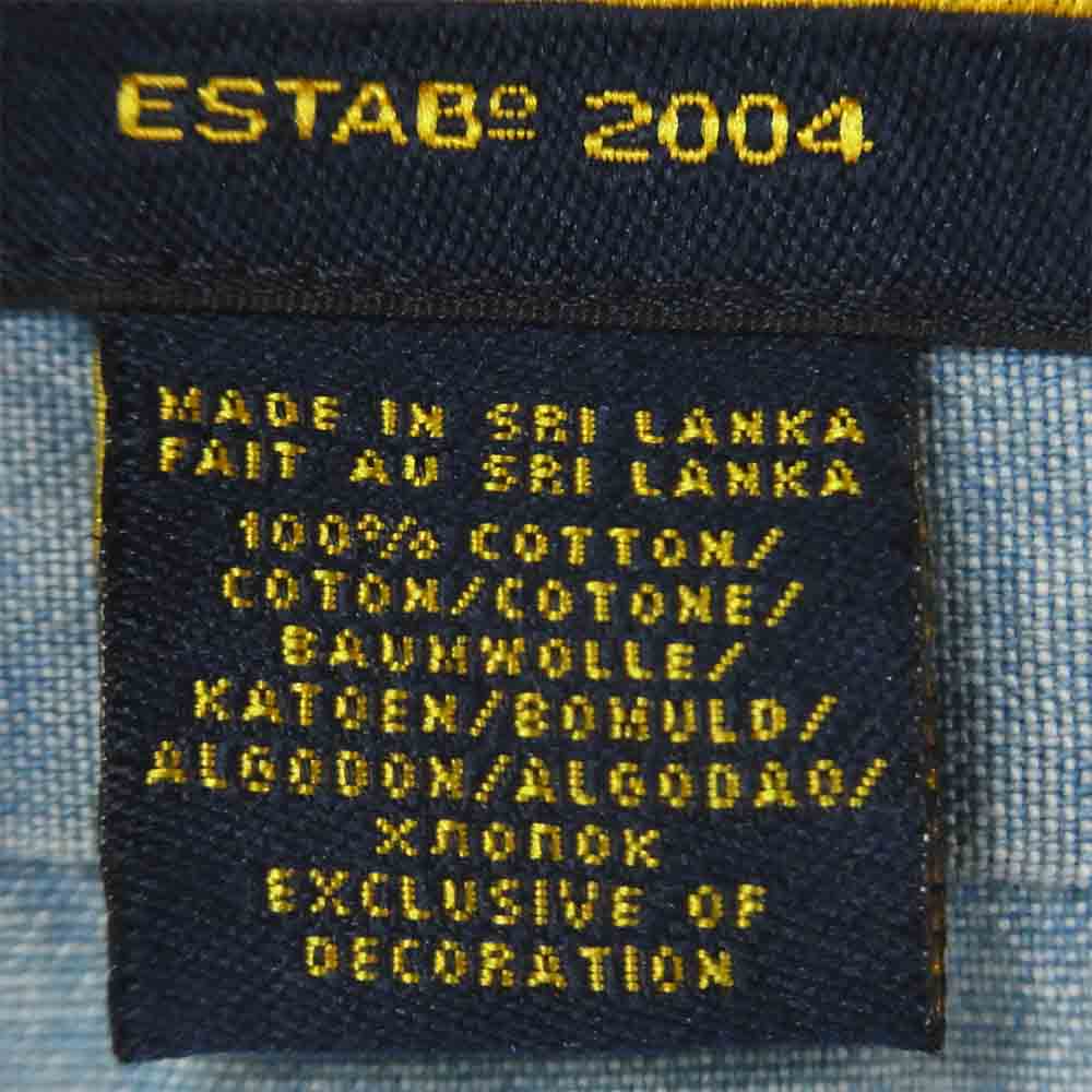 RALPH LAUREN ラルフローレン デニム シャンブレー 長袖 シャツ スリランカ製 インディゴブルー系 XL【中古】