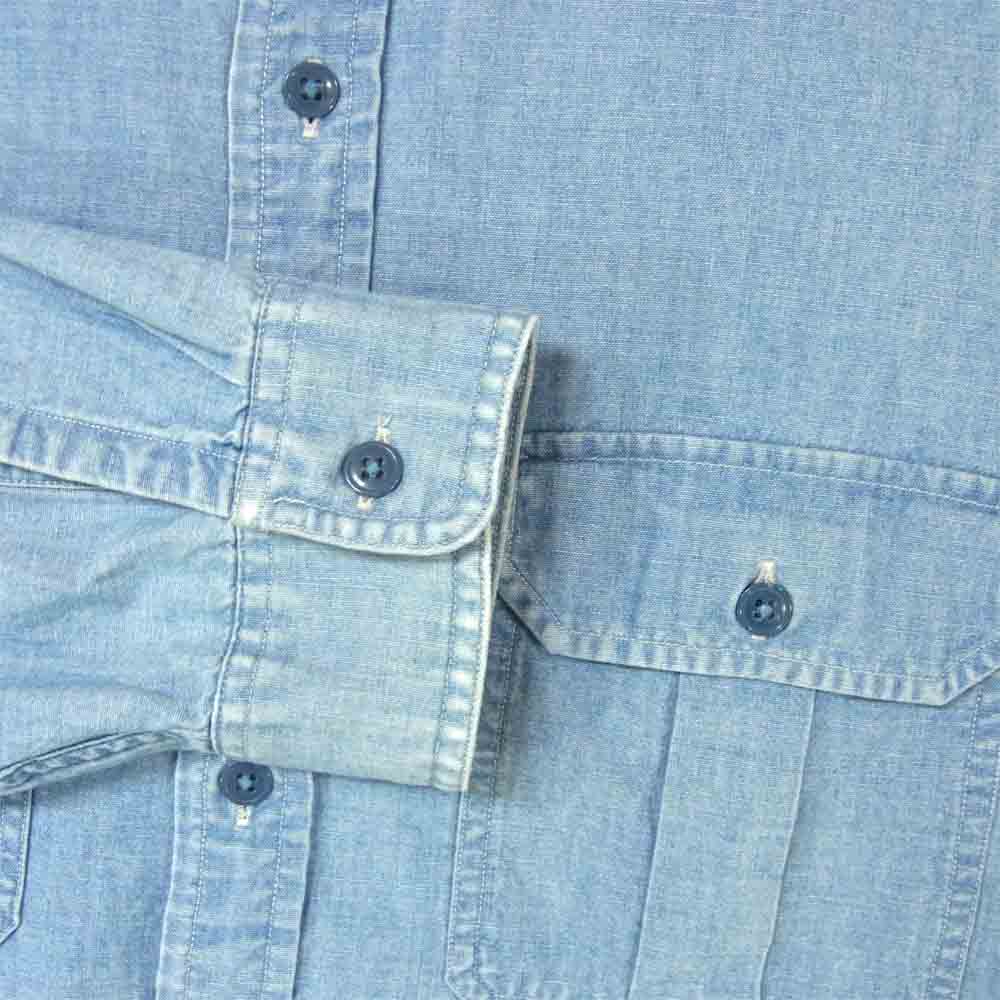 RALPH LAUREN ラルフローレン デニム シャンブレー 長袖 シャツ スリランカ製 インディゴブルー系 XL【中古】