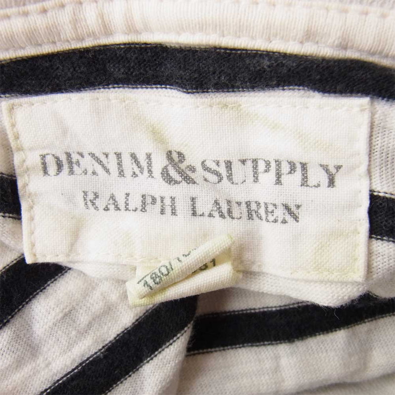 RALPH LAUREN ラルフローレン DENIM & SUPPLY デニム & サプライ ボーダー Tシャツ 白×黒 L【中古】