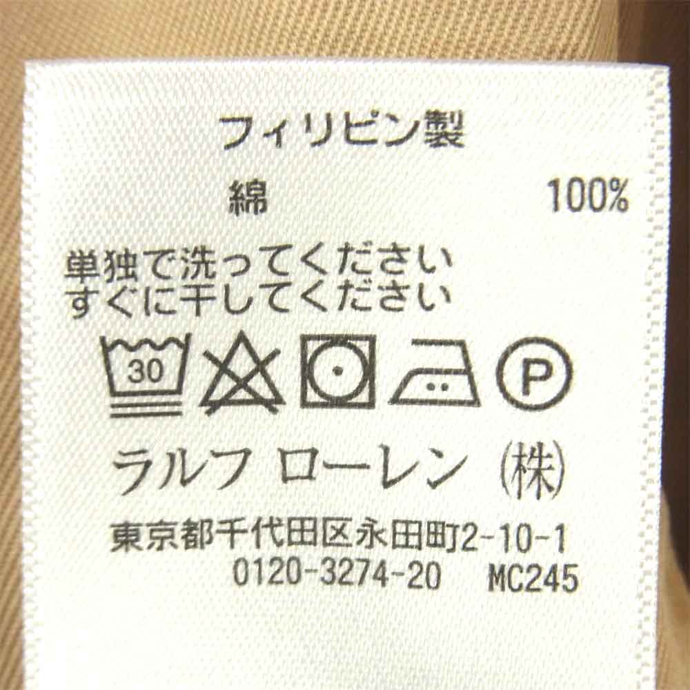 POLO RALPH LAUREN ポロ・ラルフローレン 国内正規品 RL-67 MILITARY TYPE コットン 長袖 シャツ ベージュ系 L【中古】