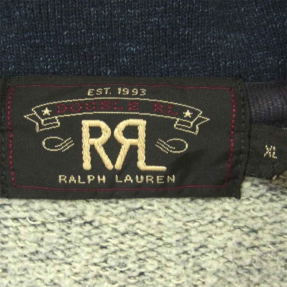 RRL ダブルアールエル ショールカラー インディゴ トレーナー スウェット プルオーバー インディゴブルー系 XL【中古】