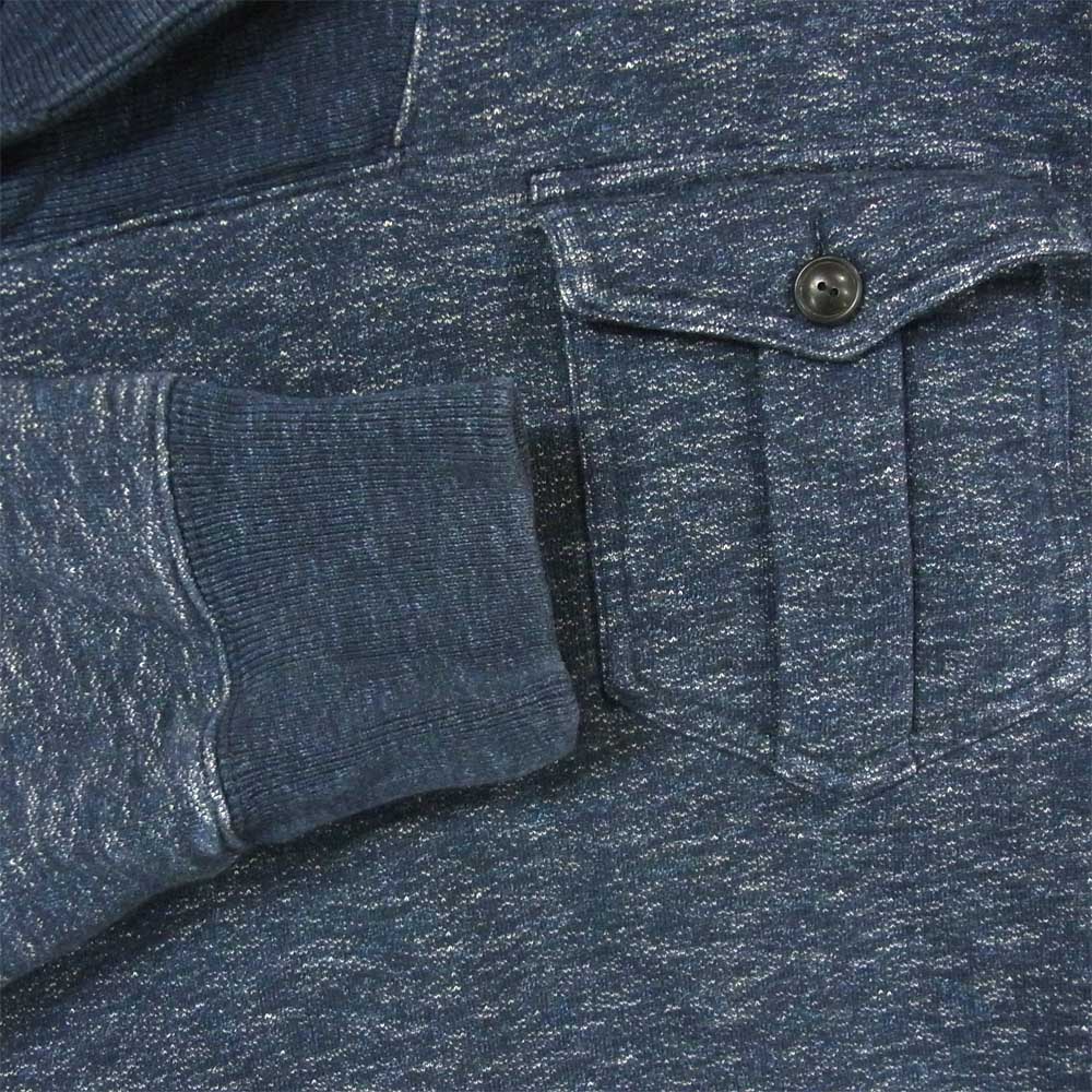 RRL ダブルアールエル ショールカラー インディゴ トレーナー スウェット プルオーバー インディゴブルー系 XL【中古】