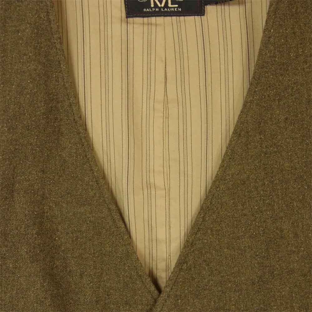 RRL ダブルアールエル 国内正規品 VEST JACKET コットン ベスト ジャケット カーキ系 XL【中古】
