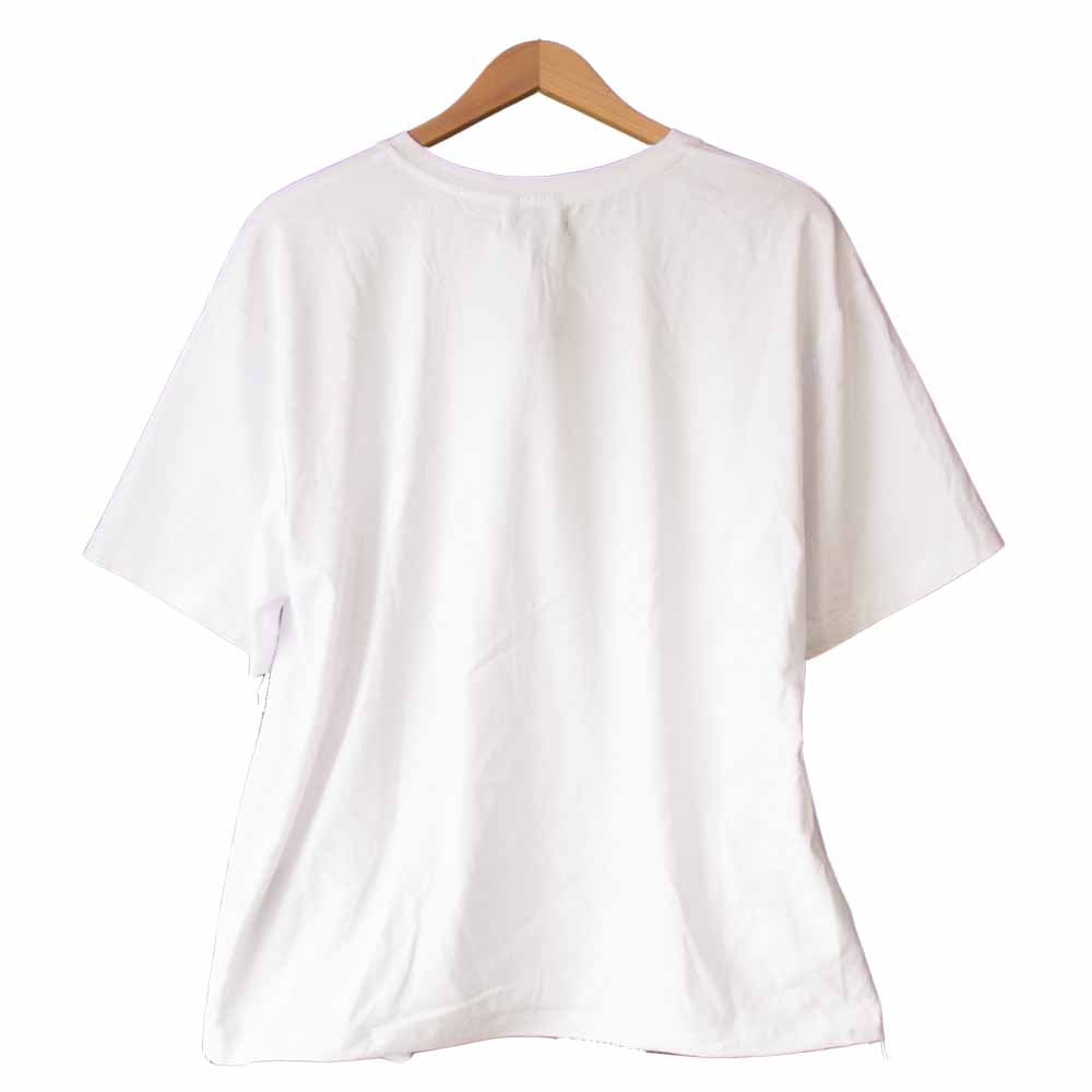 junhashimoto ジュンハシモト 1102010026 DRAW CORD POCKET T オーバーサイズ Tシャツ ホワイト系 4【美品】【中古】