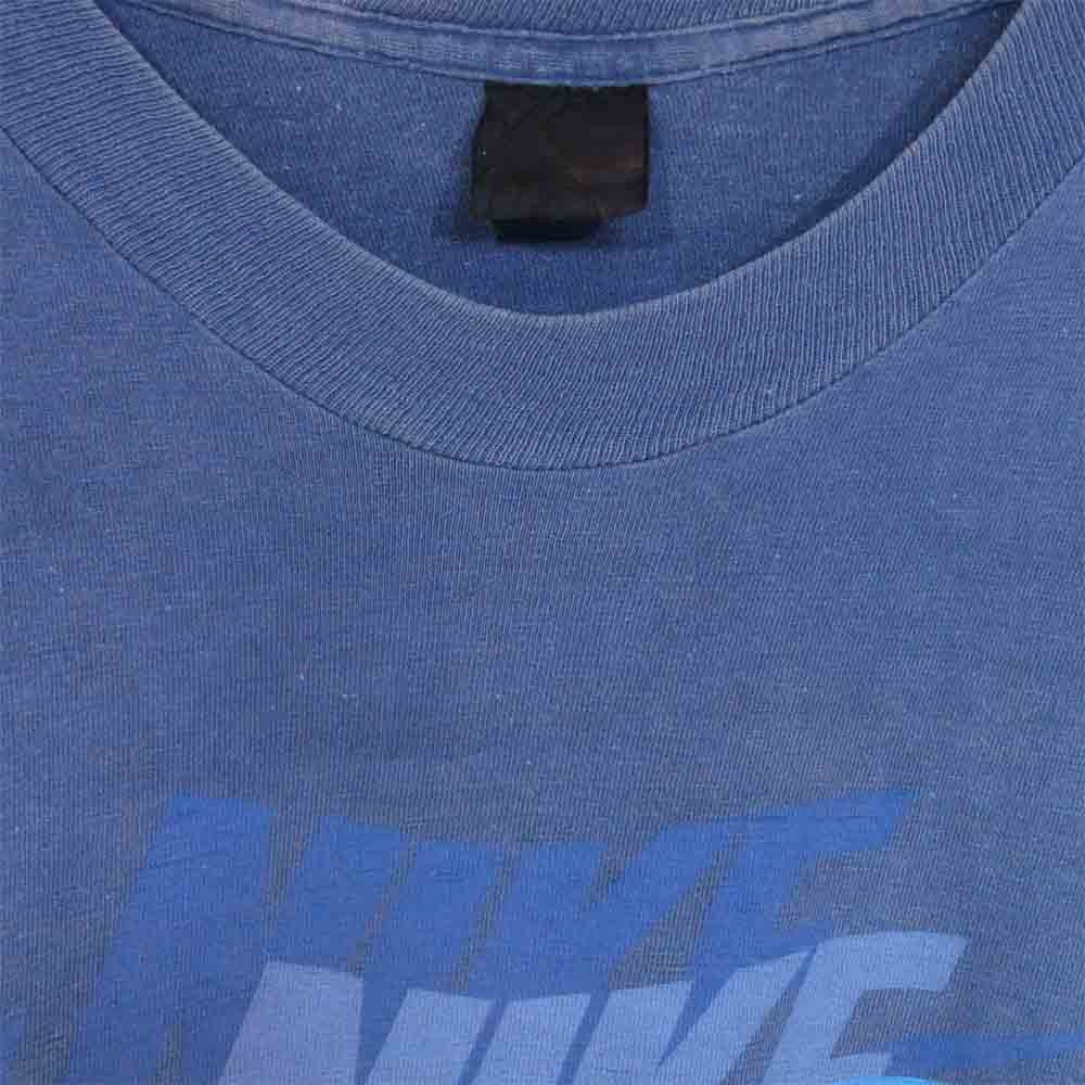 NIKE ナイキ ナイキ4連 スウォッシュ ロゴ プリント Tシャツ ショートスリーブ ブルーグレー系 表記無し【中古】