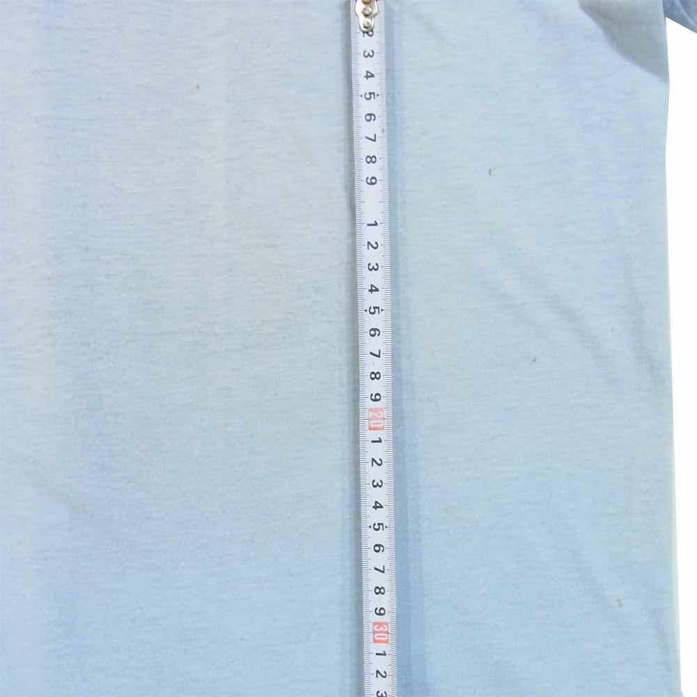 NIKE ナイキ 70S オレンジタグ ナイキ4連 ロゴ ゴツナイキ Tシャツ USA製 ライトブルー系 L【中古】
