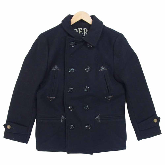 BY GLADHAND バイグラッドハンド byGH-12-FW-04 メルトン ピーコート ウール コート ネイビー系 L【中古】