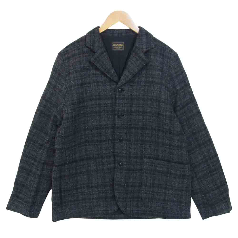 BY GLADHAND バイグラッドハンド 16AW BYGH-16-AW-07 千鳥格子 エルボーパッチ ウール テーラード ジャケット ダークグレー系 XL【中古】