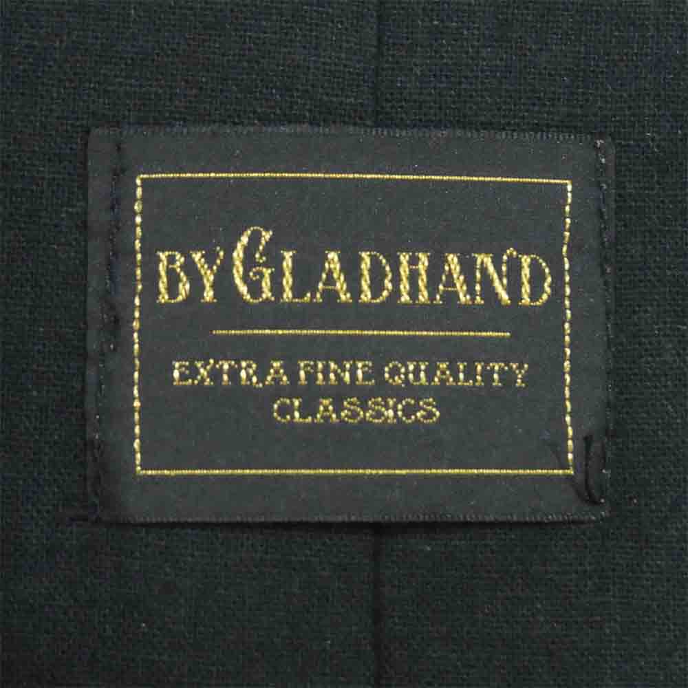 BY GLADHAND バイグラッドハンド 16AW BYGH-16-AW-07 千鳥格子 エルボーパッチ ウール テーラード ジャケット ダークグレー系 XL【中古】