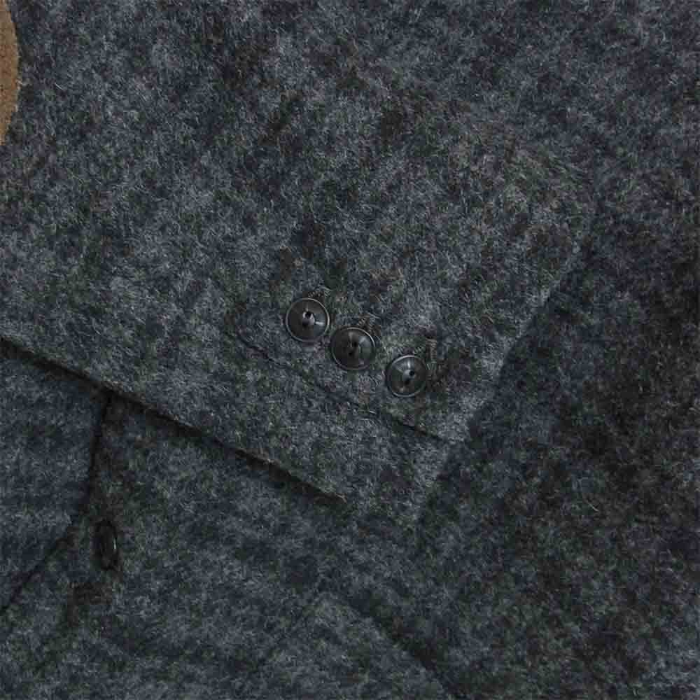 BY GLADHAND バイグラッドハンド 16AW BYGH-16-AW-07 千鳥格子 エルボーパッチ ウール テーラード ジャケット ダークグレー系 XL【中古】