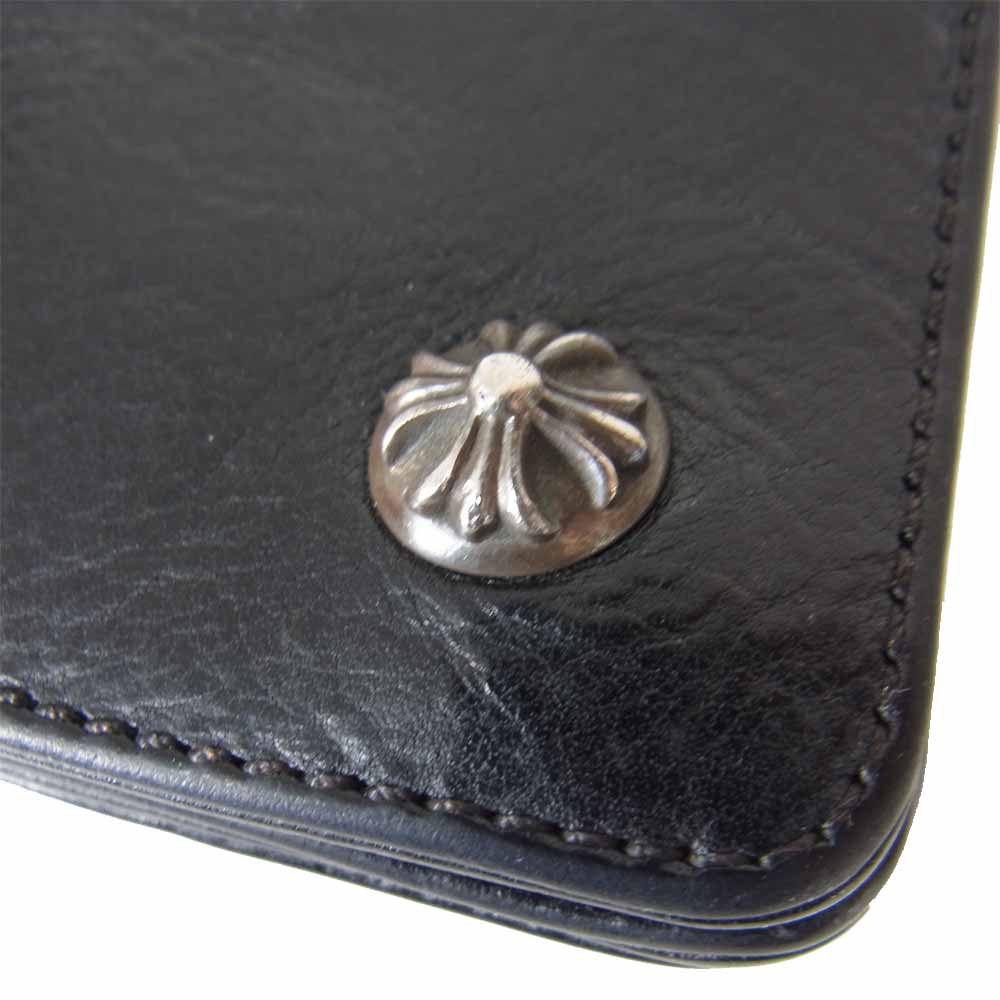 CHROME HEARTS クロムハーツ（原本有） 2 ZIP STRAP 2 ジップ ストラップ レザー ウォレット ブラック系【中古】
