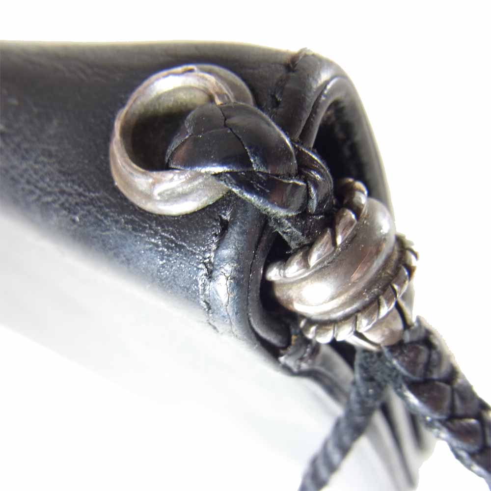 CHROME HEARTS クロムハーツ（原本有） 2 ZIP STRAP 2 ジップ ストラップ レザー ウォレット ブラック系【中古】