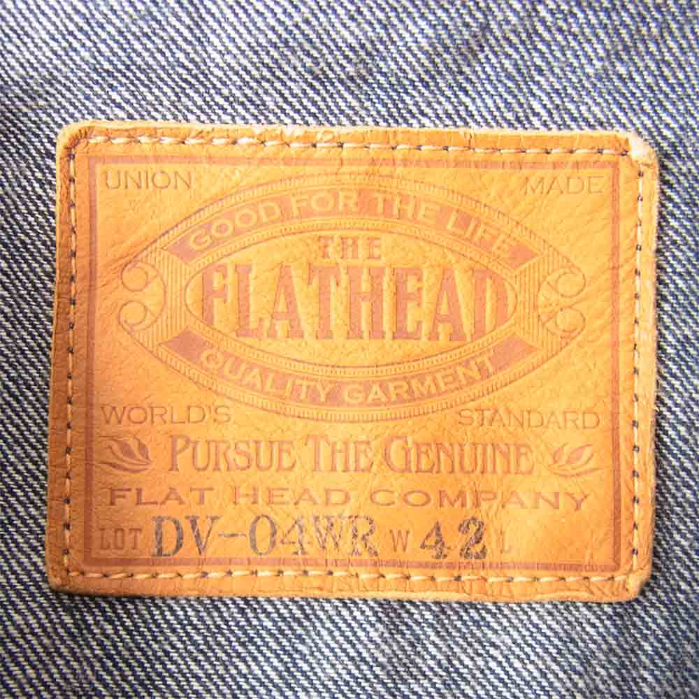 THE FLAT HEAD ザフラットヘッド DV-04WR 12oz デニム ウォバッシュ ベスト インディゴブルー系 42R【中古】
