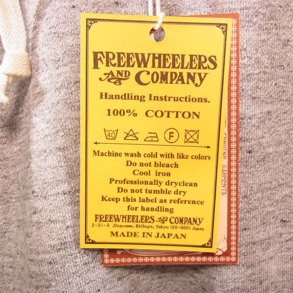 FREEWHEELERS フリーホイーラーズ 1934004 ATTACHED HOOD SWEAT PARKA 後付け パーカー グレー×ネイビー 40【新古品】【未使用】【中古】