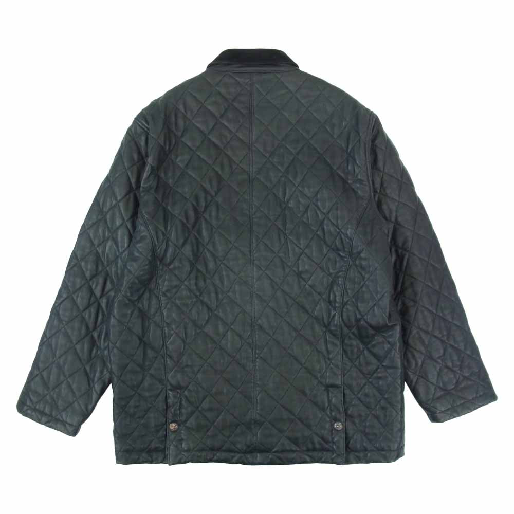 CHROME HEARTS クロムハーツ（原本無） キルティング レザー ブルゾン ブラック系 L【中古】