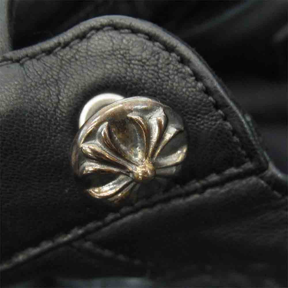 CHROME HEARTS クロムハーツ（原本無） キルティング レザー ブルゾン ブラック系 L【中古】