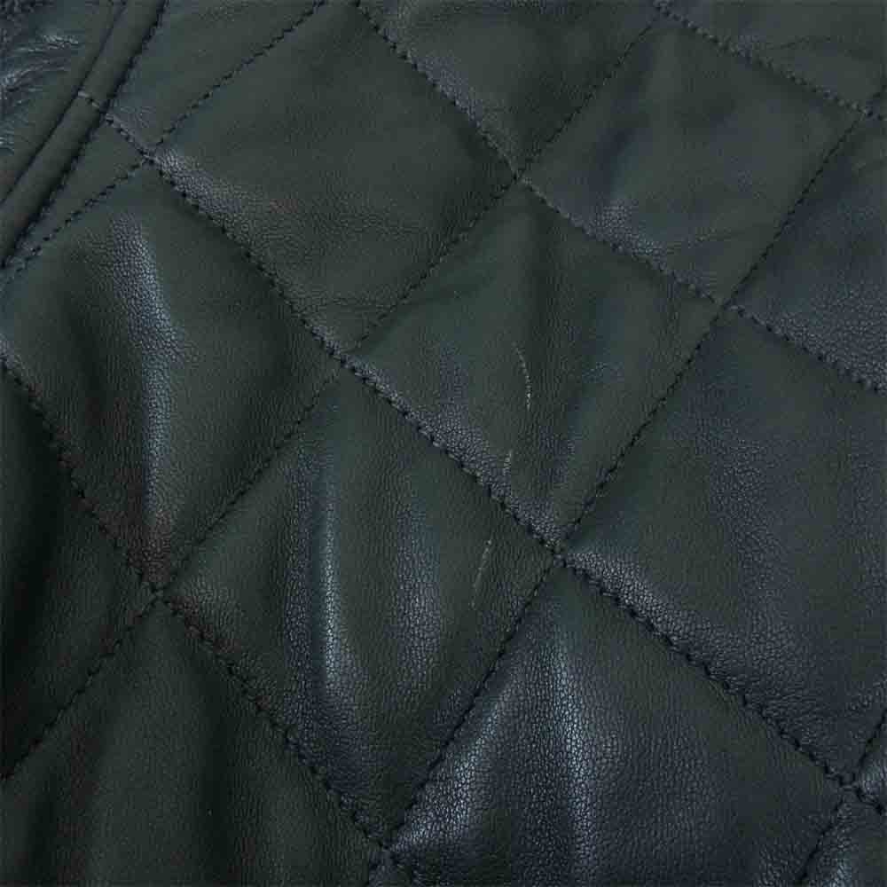 CHROME HEARTS クロムハーツ（原本無） キルティング レザー ブルゾン ブラック系 L【中古】
