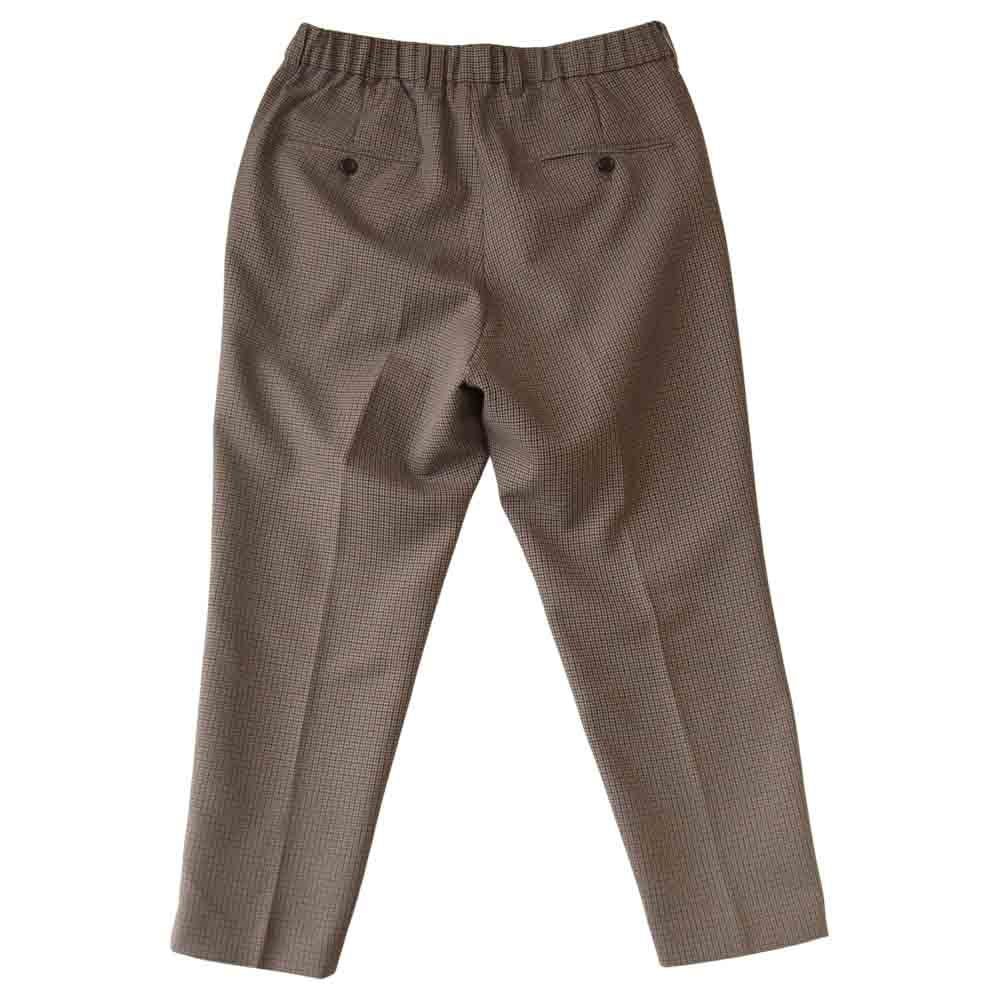 ウィムリドム 千鳥 スラックス パンツ ブラウン系 M【美品】【中古】