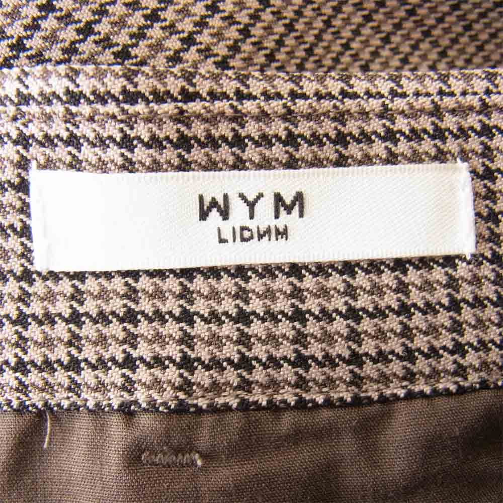 ウィムリドム 千鳥 スラックス パンツ ブラウン系 M【美品】【中古】