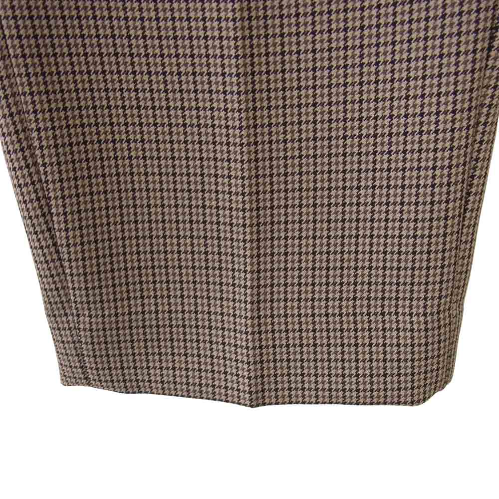 ウィムリドム 千鳥 スラックス パンツ ブラウン系 M【美品】【中古】