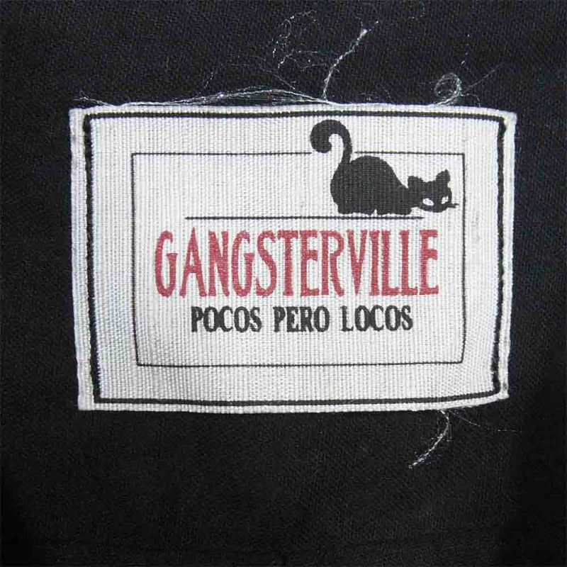 GANGSTERVILLE ギャングスタービル GSV-19-SS-32 Casino L/S Shirts カジノロングスリーブ シャツ ブラック系  XL【中古】