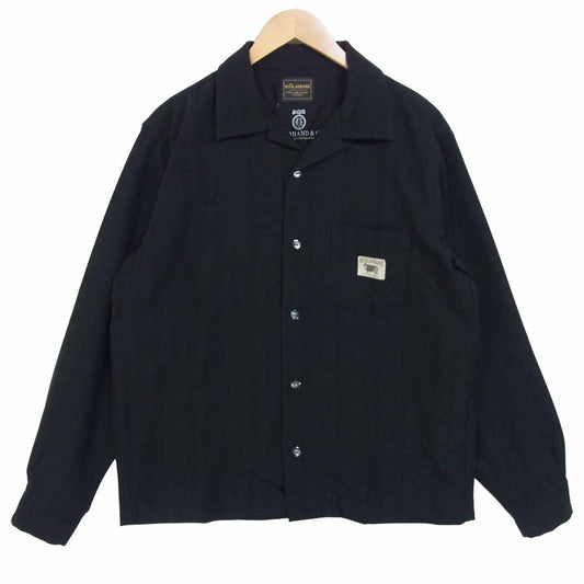 BY GLADHAND バイグラッドハンド 16SS BYGH-16-SS-10 オープンカラー シャツ リネン混合 日本製 ブラック系 L【中古】