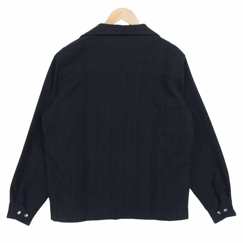 BY GLADHAND バイグラッドハンド 16SS BYGH-16-SS-10 オープンカラー シャツ リネン混合 日本製 ブラック系 L【中古】