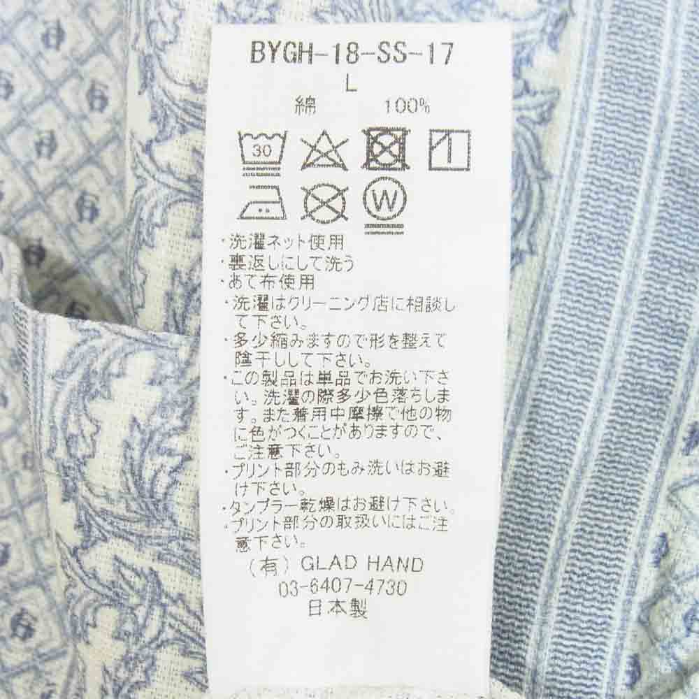 BY GLADHAND バイグラッドハンド 18SS BYGH-18-SS-17 WARDROBE L/S SHIRTS ワードローブ シャツ ホワイト系 L【中古】