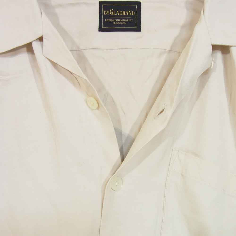 BY GLADHAND バイグラッドハンド 16SS BYGH-16-SS-07 LONG SLEEVE SHIRTS ロングスリーブ オープンカラー シャツ ベージュ系 L【中古】