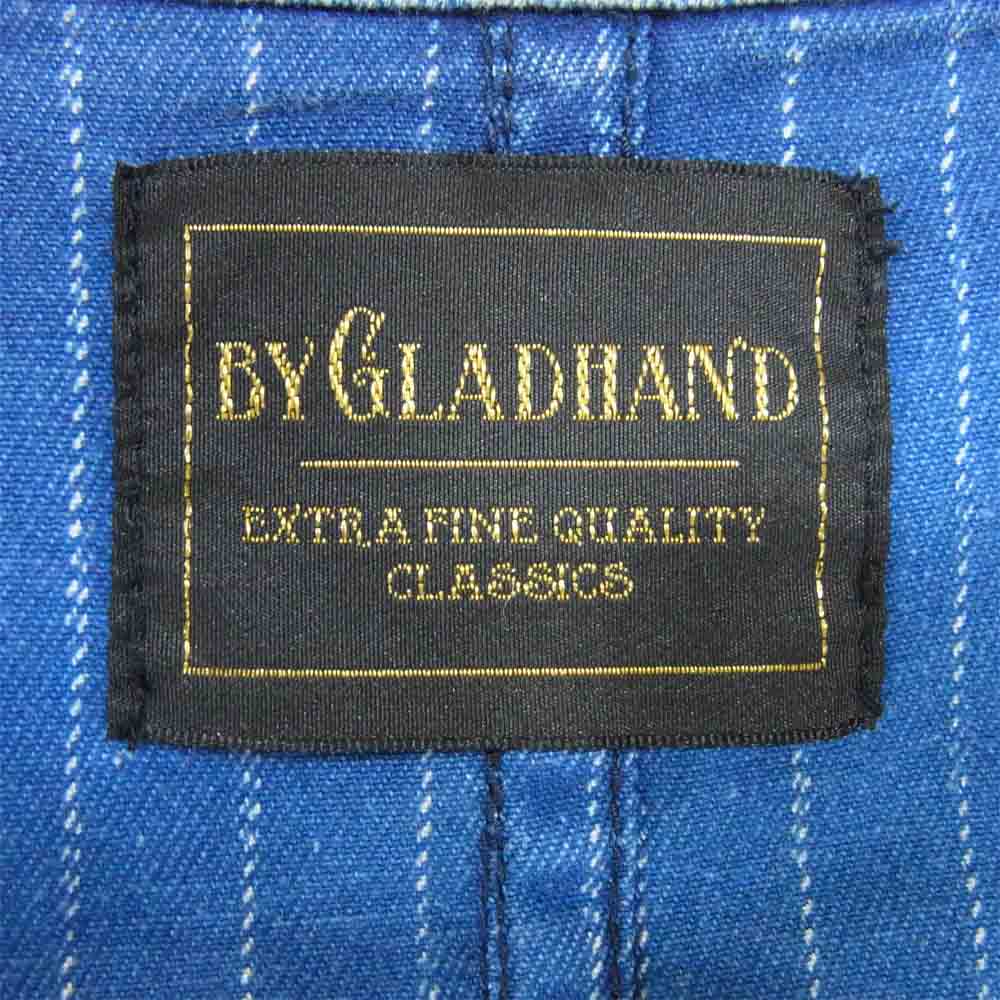 BY GLADHAND バイグラッドハンド 18SS BYGH-18-SS-07 HABERDASHER COAT インディゴ ストライプ コート インディゴブルー系 XL【中古】