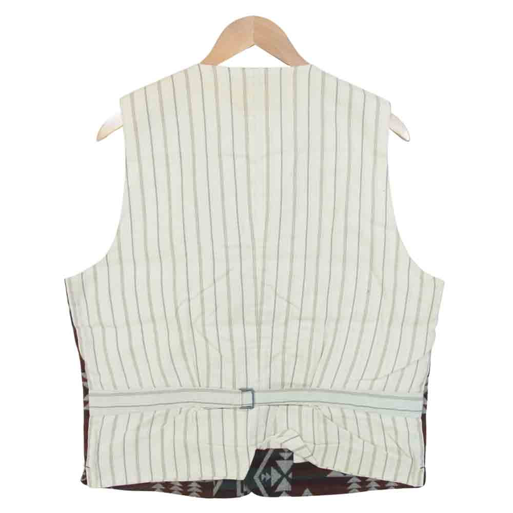 BY GLADHAND バイグラッドハンド 16AW BYGH-16-AW-11 FRONTIER VEST ネイティブ柄 ベスト ジャケット 赤茶×白系 XL【中古】