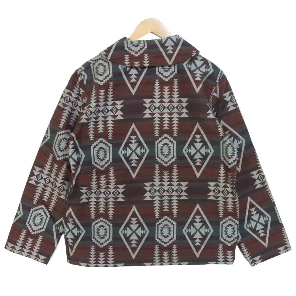 BY GLADHAND バイグラッドハンド 16SS BYGH-16-SS-05 FRONTIER JACKET ネイティブ柄 ショールカラー ジャケット 赤茶系 L【中古】